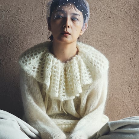 PETAL mohair mix knit / off.white