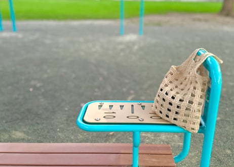 【DIY編み図】　3check net bag