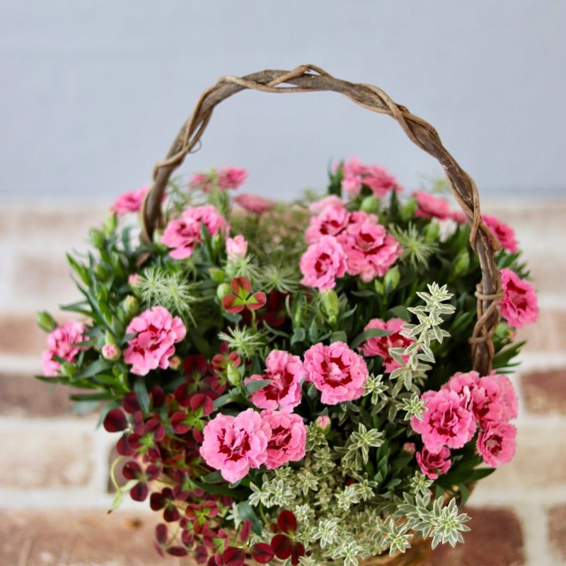 Mother's Day カーネーションのバスケットブリコラージュフラワー