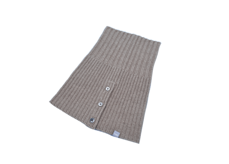 日本製　カシミヤ100％ 飾りボタン付きリブスヌード el altoエルアルト MOCHA