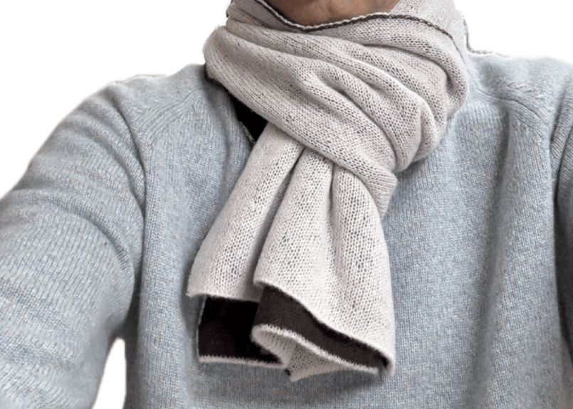 おまとめ elalto カシミヤ100% ネックウォーマー グレー アイボリー el