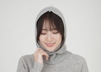 日本製　カシミヤ100% フーディスヌード(バラクラバ) el alto エルアルト ICE GREY