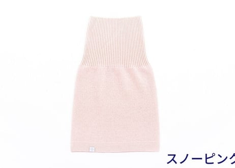日本製　カシミヤ100％ リブスヌード elalto（エルアルト) SNOW PINK