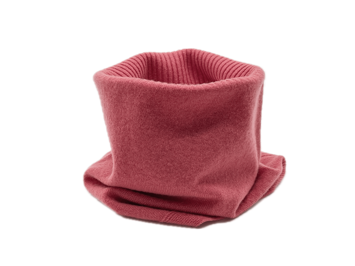 朝日新聞掲載商品 日本製 カシミヤ100％ リブスヌード elalto