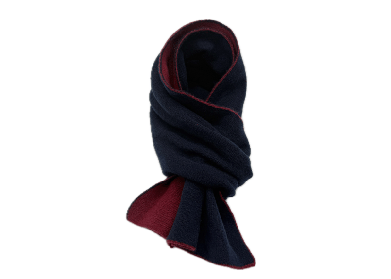 NEW! 日本製 カシミヤ100％ リバーシブルニットマフラー elalto