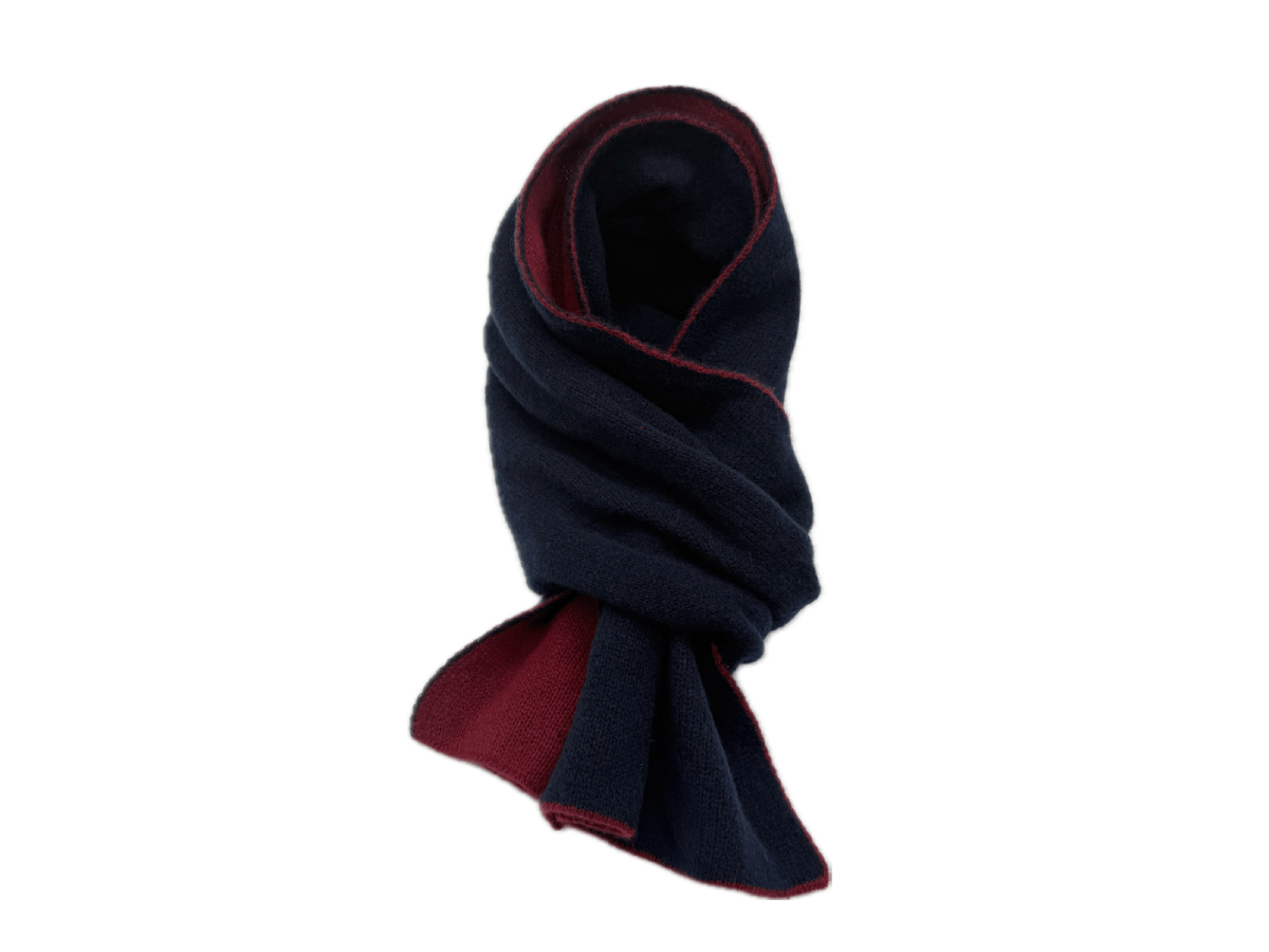 NEW! 日本製 カシミヤ100％ リバーシブルニットマフラー elalto