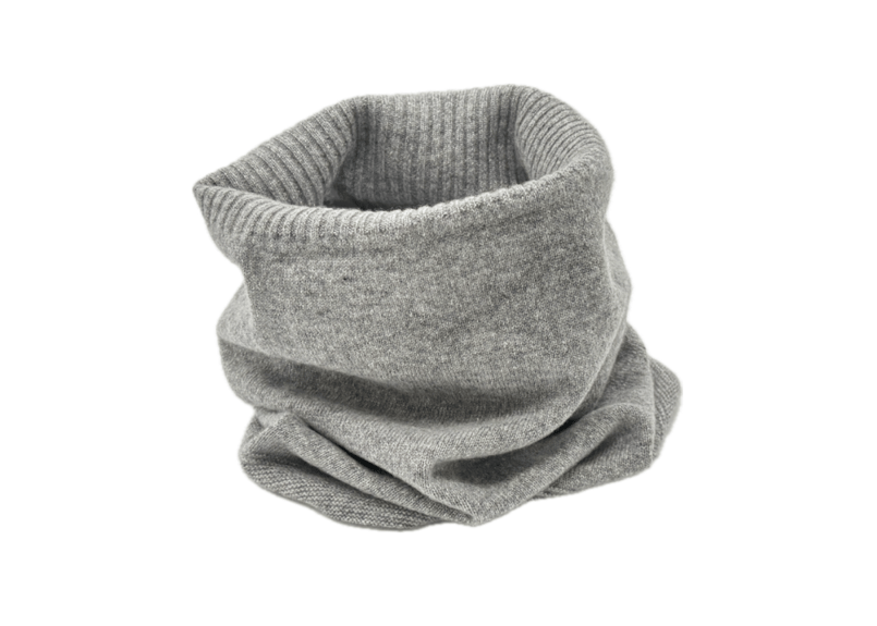 朝日新聞掲載商品 日本製 カシミヤ100％ リブスヌード elalto