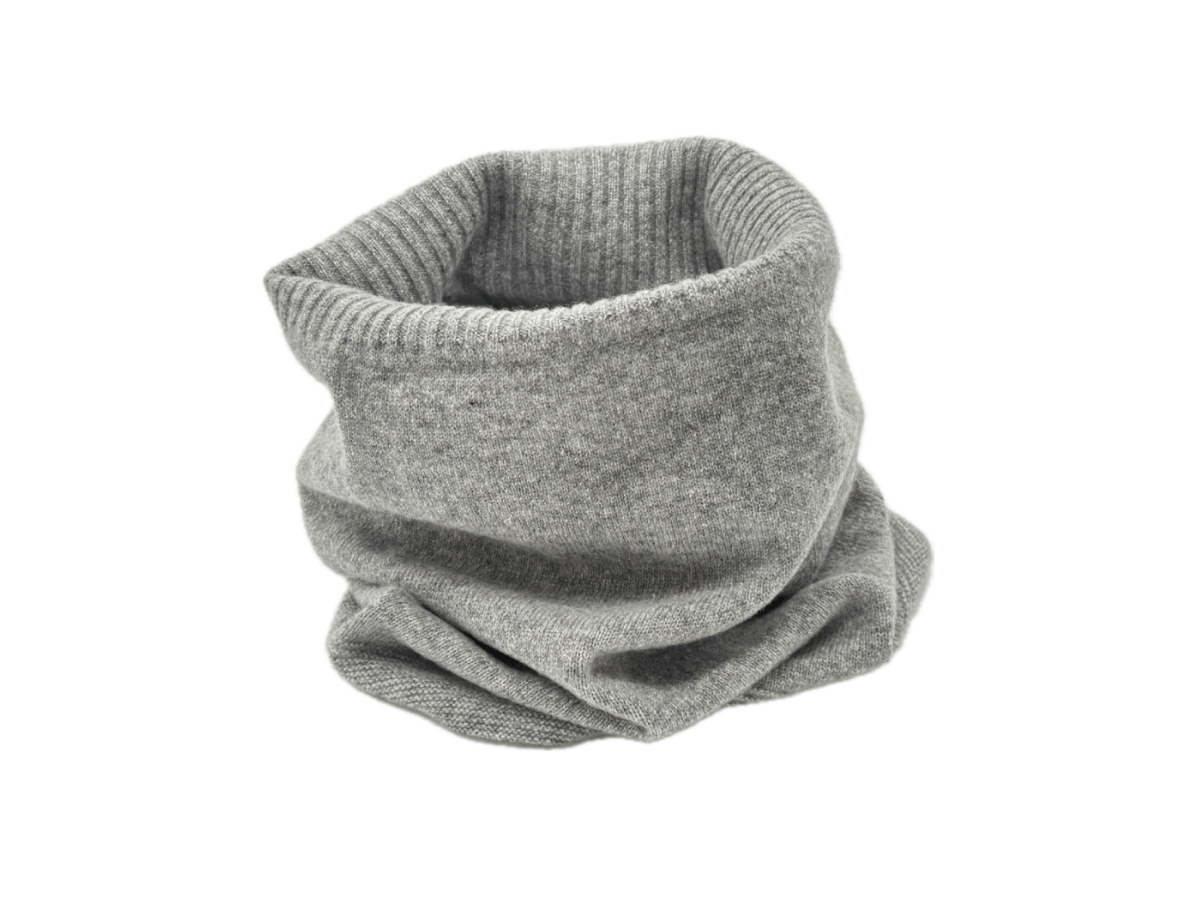 朝日新聞掲載商品 日本製 カシミヤ100％ リブスヌード elalto