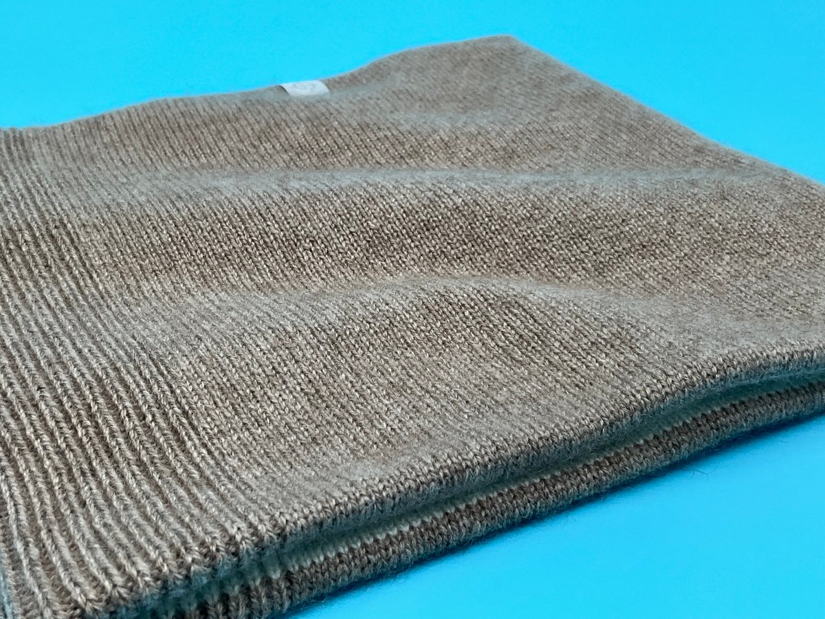 日本製 究極ベビーカシミヤ100％ スヌード リバーシブル elalto