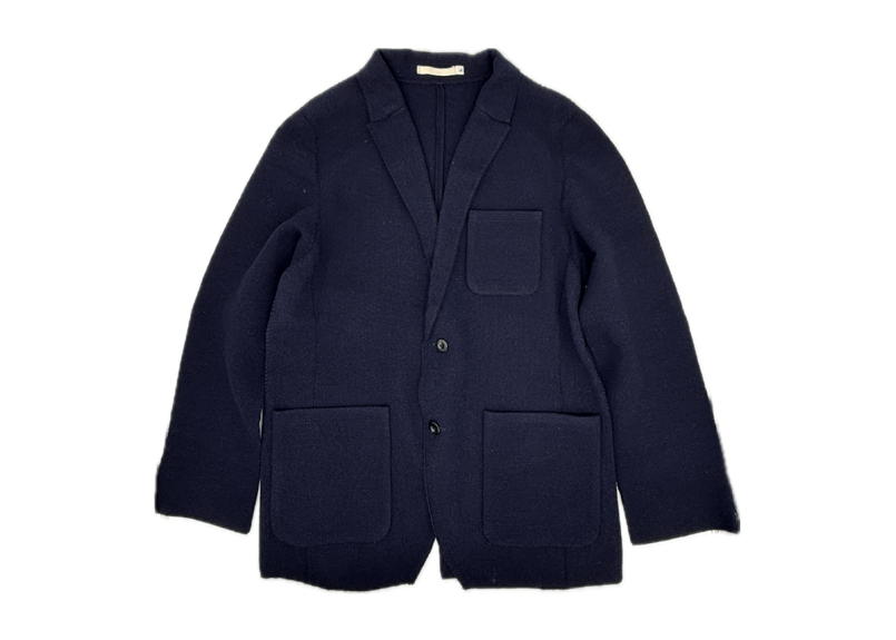 新品 バイカラーメリノウールジャケット 2025新色ダークネイビー発売