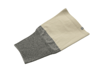 日本製　カシミヤ100％ リブスヌードBICOLOR elalto（エルアルト）OFFWHITE/LIGHT GREY
