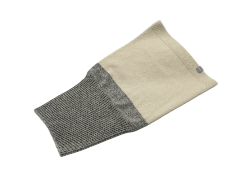 日本製 カシミヤ100％ リブスヌードBICOLOR elalto（エルアルト