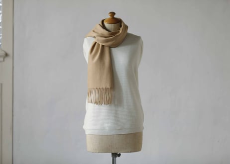ソリッドカラー カシミヤブレンドマフラー(8色) 30×180cm