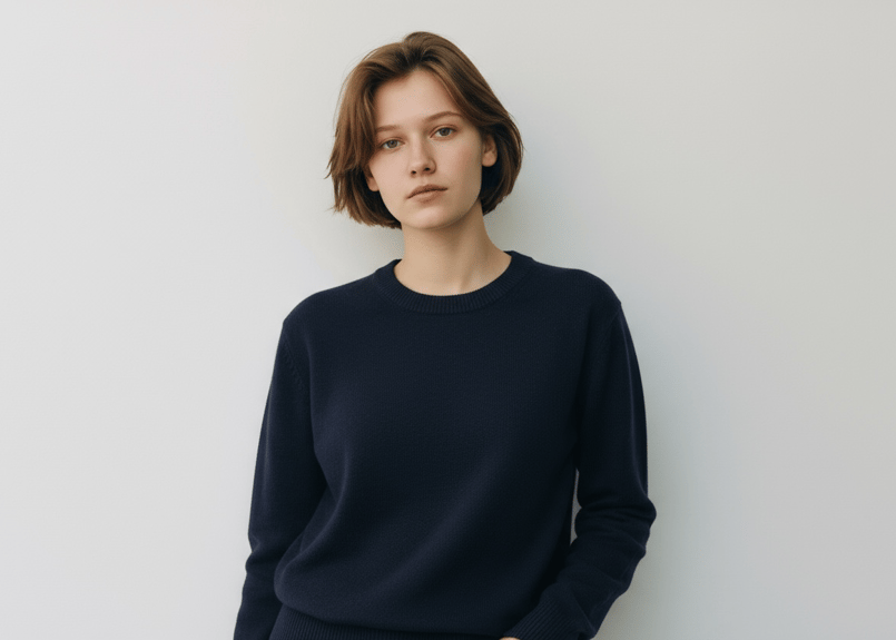 日本製 カシミヤ100%クルーネックプルオーバー elalto（エルアルト