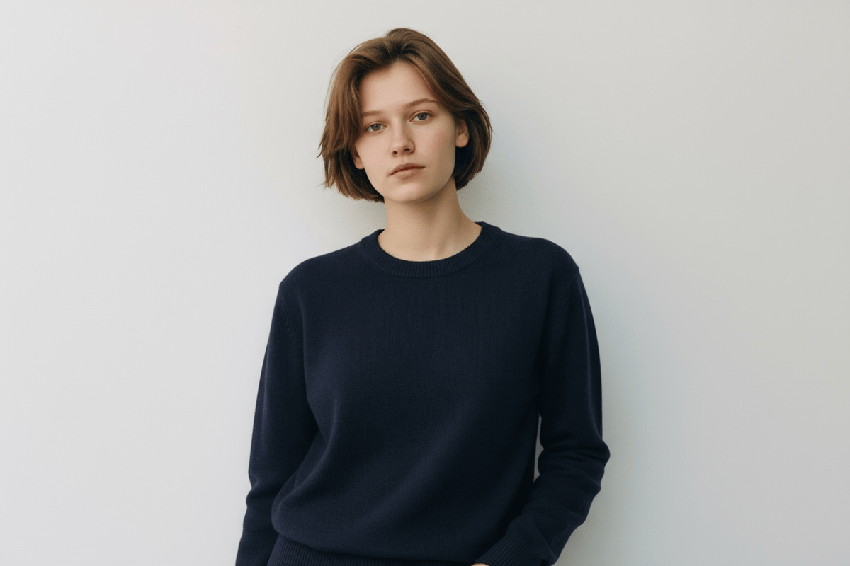 日本製 カシミヤ100%クルーネックプルオーバー elalto（エルアルト