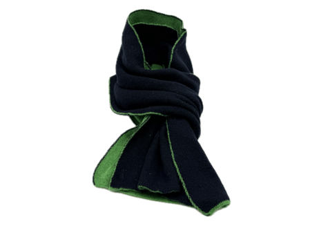 NEW! 日本製　カシミヤ100％ リバーシブルニットマフラー　elalto（エルアルト）GREEN/NAVY