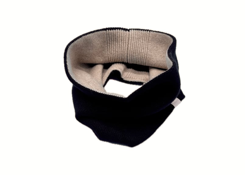 日本製 究極ベビーカシミヤ100％ スヌード リバーシブル elalto