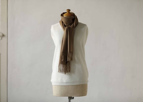 ソリッドカラー カシミヤブレンドマフラー(8色) 30×180cm