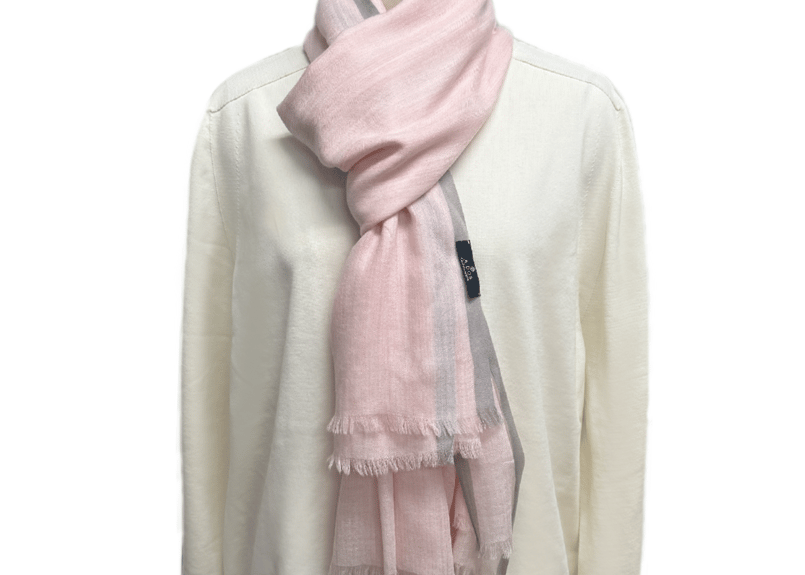 超極細カシミヤ100% 極薄超大判ストール「NAGI」カラー/サクラ