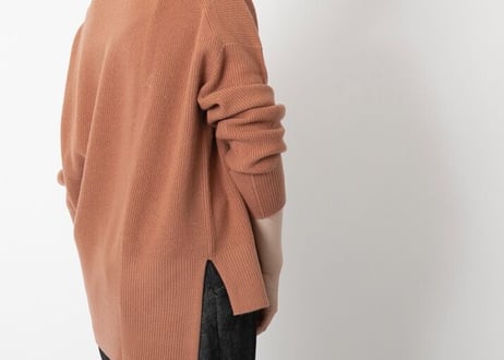 カシミヤウール畦編みプルオーバー　定価18700円　elalto（エルアルト）