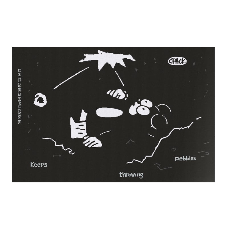 BRIDGE SHIP HOUSE 木製アート作品 サイン付き BRIDGE SHIP HOUSE／Keeps throwing pebbles BLANKE