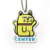 なかおみちお × CENTER　アクリルキーホルダー　招き猫（黄）