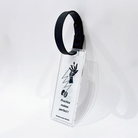 C44／"Practice makes Perfect" tag Keyholder