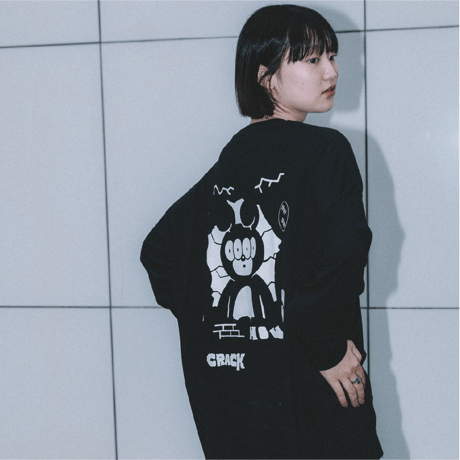 BRIDGE SHIP HOUSE／"CRACK" Matthew Wide Long-sleeved TEE｜CENTER限定