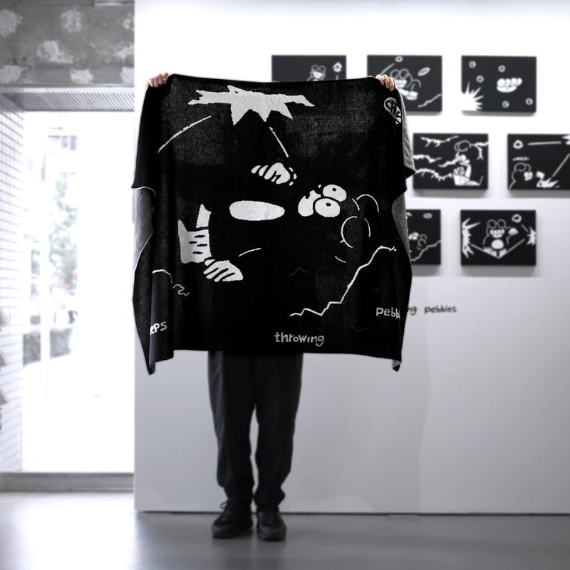 BRIDGE SHIP HOUSE 木製アート作品 サイン付き BRIDGE SHIP HOUSE／Keeps throwing pebbles BLANKE