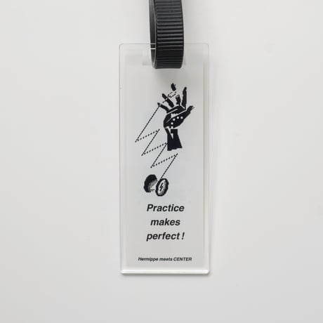 C44／"Practice makes Perfect" tag Keyholder