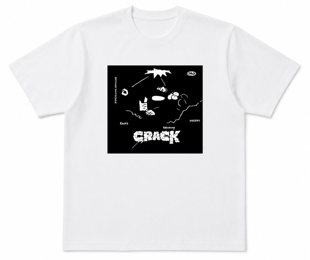 bridge ship house HATESATE 5.5 サイン入り BRIDGE SHIP HOUSE／Keeps throwing pebbles TEE |