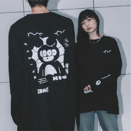 BRIDGE SHIP HOUSE／"CRACK" Matthew Wide Long-sleeved TEE｜CENTER限定