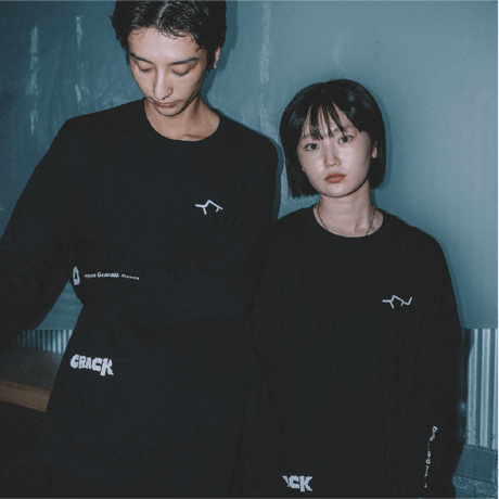 BRIDGE SHIP HOUSE／"CRACK" Matthew Wide Long-sleeved TEE｜CENTER限定