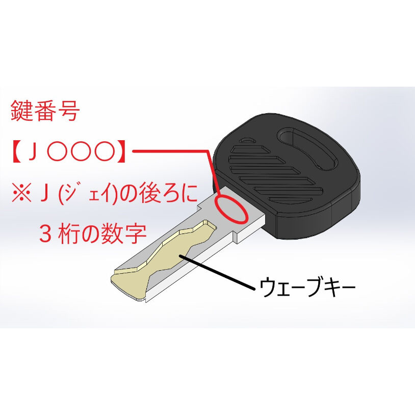 鍵番号【J〇〇〇】 単体 | J&C スペアキー直送サービス