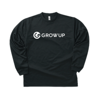 GROW UP ドライロングTシャツ ブラック✕ホワイト