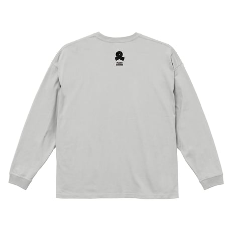 惑星のウドンド「か、硬い！」ビッグシルエット長袖Tシャツ /グレー