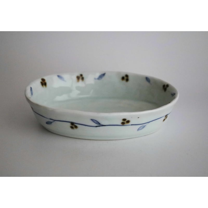 山口 利枝／鉄実草文楕円鉢 | sumica栖