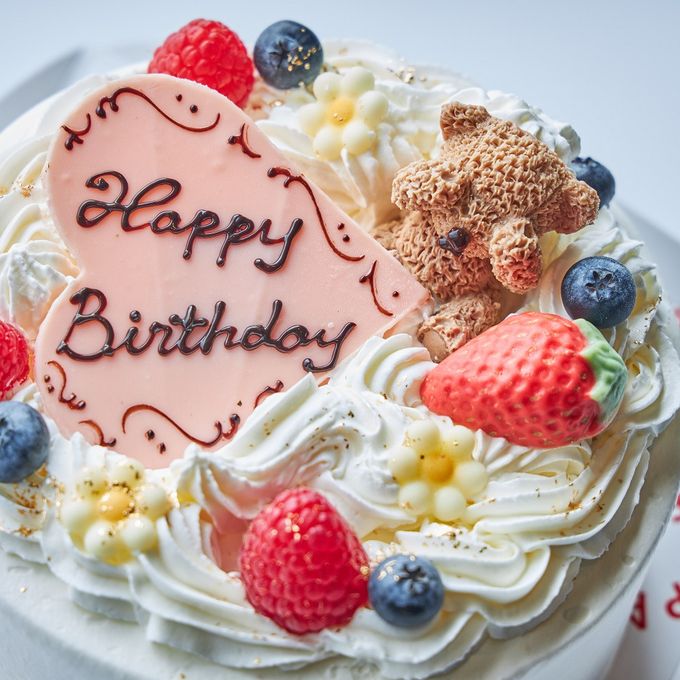 ちびっこくまちゃんのホワイトクリームケーキ | ベリーズスイーツキッチン
