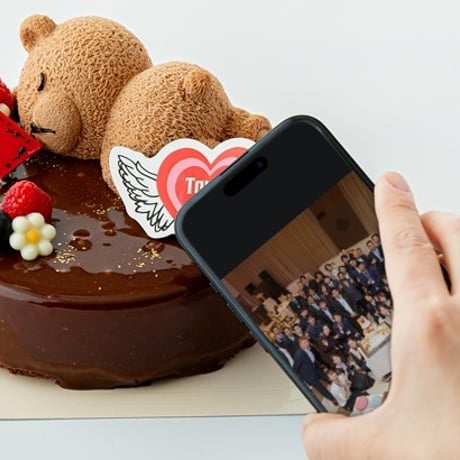 動画で想いを贈る くまちゃんのチョコレートムースケーキ