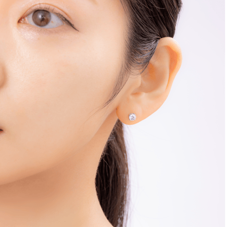 【片耳0.3ct 合計0.6ct/4本爪】ダイヤモンドピアス/ H SI2up Excellent