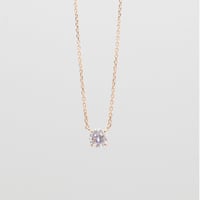 【0.3ct/4本爪】K18YG/一粒ダイヤネックレス 3EX