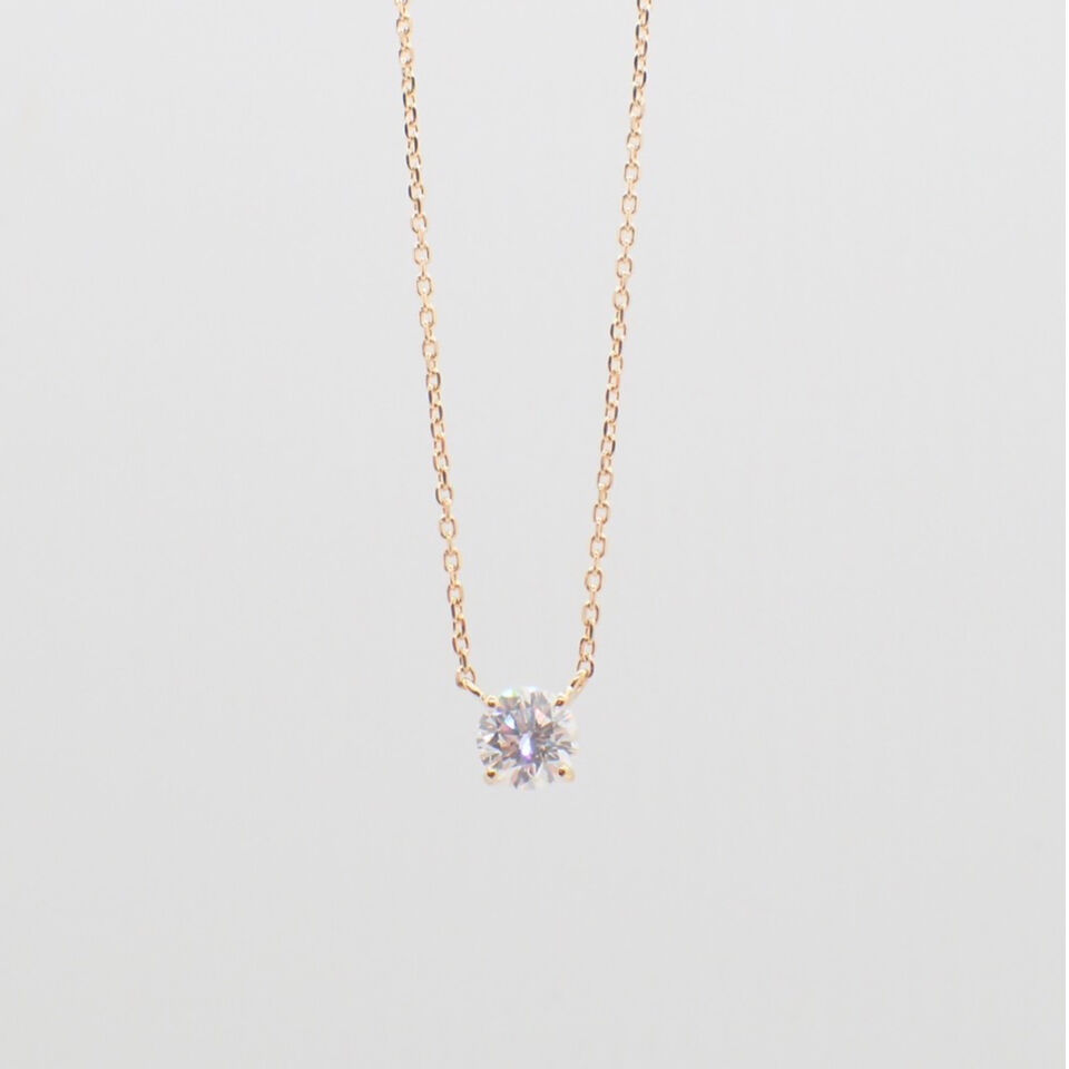0.3ct/4本爪】K18YG/一粒ダイヤネックレス 3EX | Kai.k jewelry