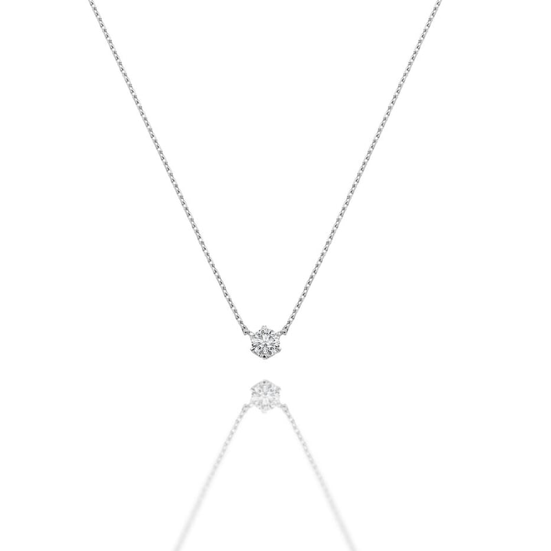 0.3ct/6本爪】プラチナ/一粒ダイヤネックレス 3EX | Kai.k jewelry