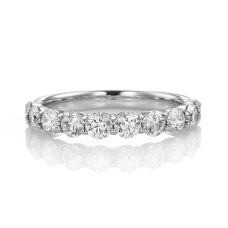 1ctハーフエタニティリング(石幅3.1mm)/プラチナ | Kai.k jewelry 1ctハーフエタニティリング(石幅3.1mm)/プラチナ | Kai.k jewelry