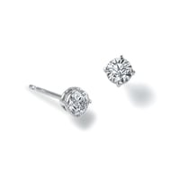 【片耳0.3ct 合計0.6ct/4本爪】ダイヤモンドピアス/ H SI2up Excellent