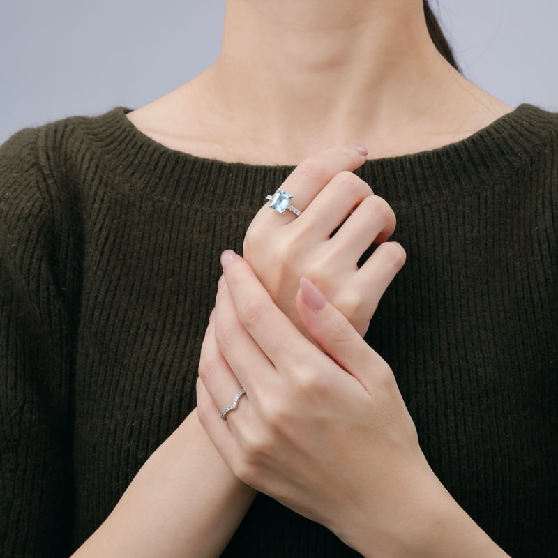 Vリング K18WG | Kai.k jewelry