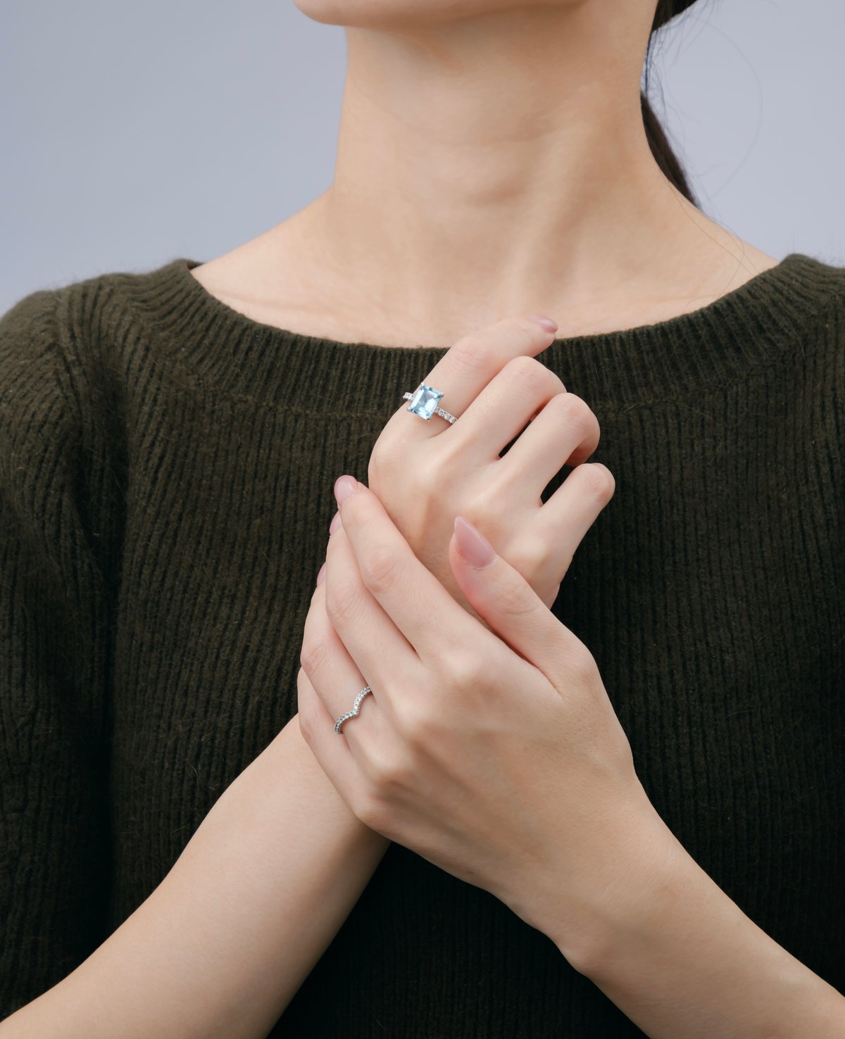 Vリング K18WG | Kai.k jewelry