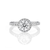 【グレード指定可64万円〜】中石0.7ct ヘイローリング/G VS2 3EXHC♡👼