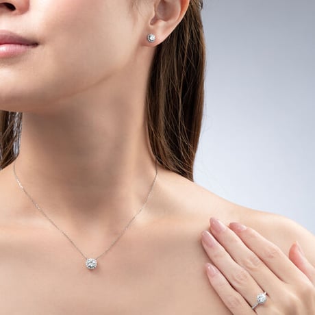 【グレード指定可64万円〜】中石0.7ct ヘイローリング/G VS2 3EXHC♡👼