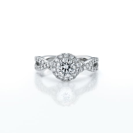 中石0.5ct ヘイロークロスリング　F VS2 3EXHC♡